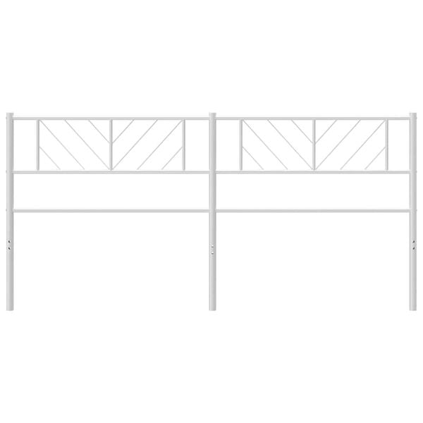 vidaXL Metal Replace Headboard White 193 cm