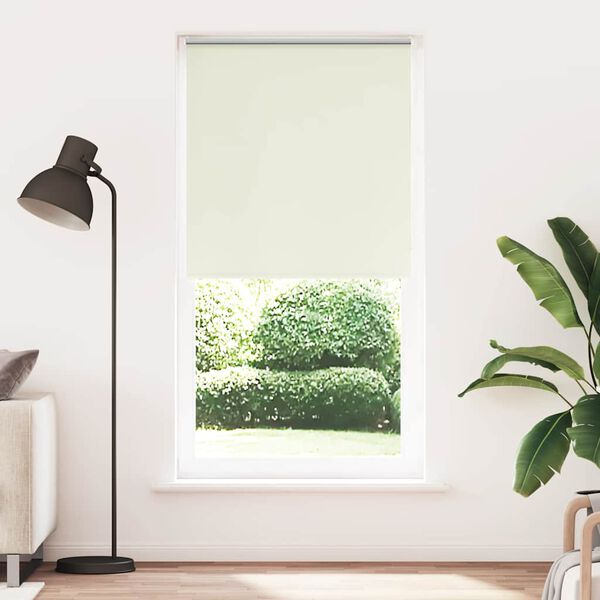 vidaXL Roller Blind Blackout Off White 95x230 cm Fabric Width 90.7 cm Polyester