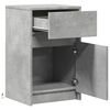 vidaXL Bedside Cabinets with LED Lights 2 pcs Concrete Grey Engineered Wood