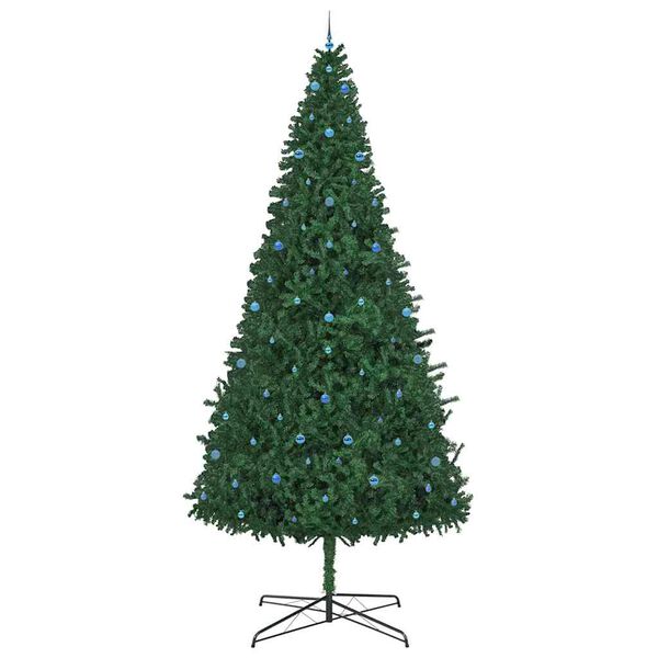 vidaXL Christmas Tree with Decorative String Lights Green 400 cm PVC