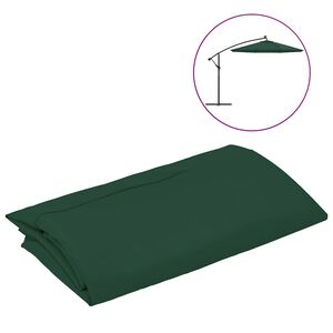 vidaXL Replacement Fabric for Outdoor Parasol Green 350 cm