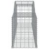 vidaXL Arched Gabion Baskets 5 pcs 300x50x60/80 cm Galvanised Iron