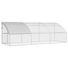 vidaXL Chicken Cage 3 pcs Silver 600 x 200 x 200 cm Steel and PE