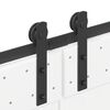 vidaXL Sliding Door Hardware Kit 366 cm Steel Black