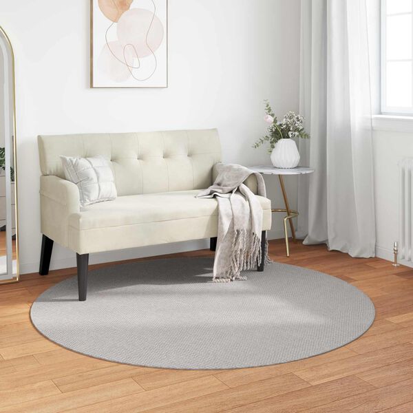 vidaXL Area Rugs Round LUGO Cream and Grey &Oslash; 160 CM Polyester