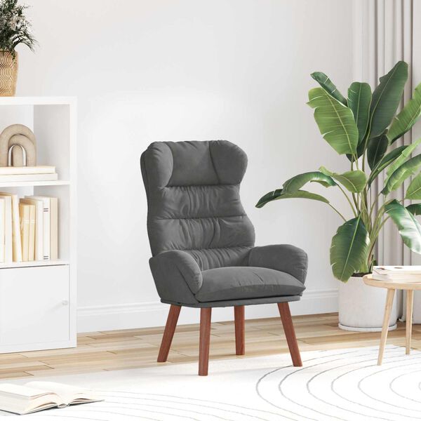 vidaXL Armchair Dark Grey 69 x 74 x 93 cm Velvet