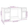 vidaXL Desk with Cabinet White Engineered Wood