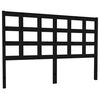 vidaXL Bed Headboard | Black | Solid pine wood | Standard | Decorative Inlays