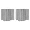 vidaXL TV Wall Cabinets with LED Lights 2 pcs Grey Sonoma 40.5x35x40cm