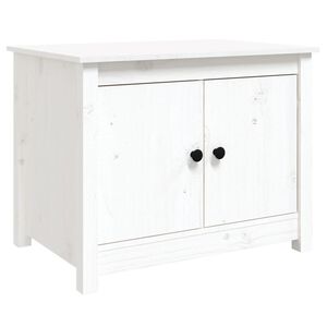 vidaXL Coffee Table White 71x49x55 cm Solid Wood Pine