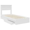 vidaXL Storage Bed with Headboard White 75 x 190 cm Engineered Wood