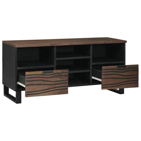 vidaXL TV Units with Drawer Walnut 100 x 33 x 46 cm Engineered wood
