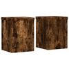 vidaXL Plant Stand 2 pcs Smoked Oak 15 x 15 x 20 cm Engineered Wood