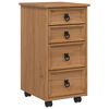vidaXL Rolling Cabinet with Drawers CORONA