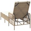vidaXL Sun lounger Reclining Beige 157 x 55 x 92cm Poly Rattan