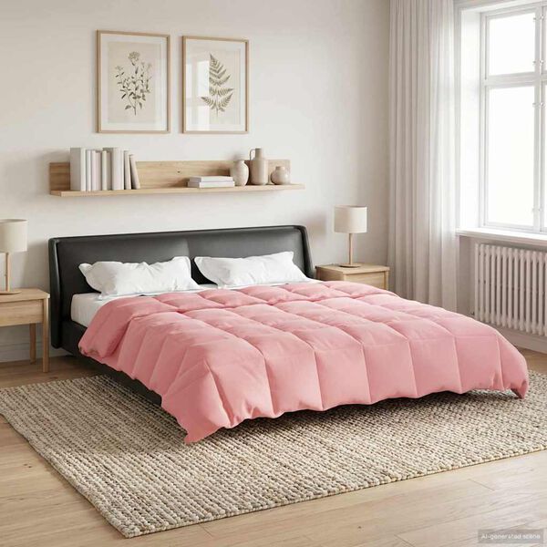 vidaXL Summer Duvet Quilted Pink 200 x 220 cm Microfiber