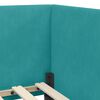 vidaXL Corner Bed Frame with Headboard Turquoise 90 cm x 190 cm Velvet