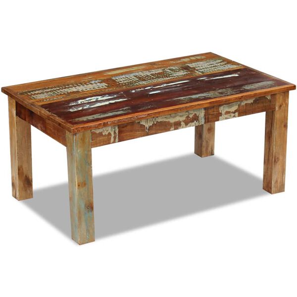 vidaXL Coffee Table Solid Reclaimed Wood 100x60x45 cm