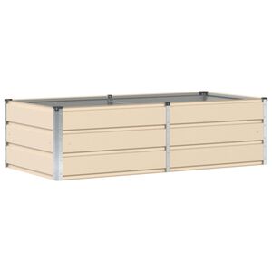 vidaXL Planter Ivory 160 x 80 x 45 cm Steel