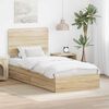 vidaXL Storage Bed with Drawer Sonoma Oak 90 x 200 cm Engineered Wood
