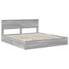 vidaXL Storage Bed Grey Sonoma 180 x 200 cm Engineered Wood