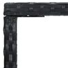 vidaXL Garden Bar Table Black 70x70x110 cm Poly Rattan and Glass