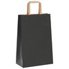 vidaXL Paper Bags 50 pcs with Handles Black 21x11x31 cm