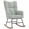 vidaXL Rocking Chair with Footstool Light Grey 78 x 61 x 98 cm Velvet