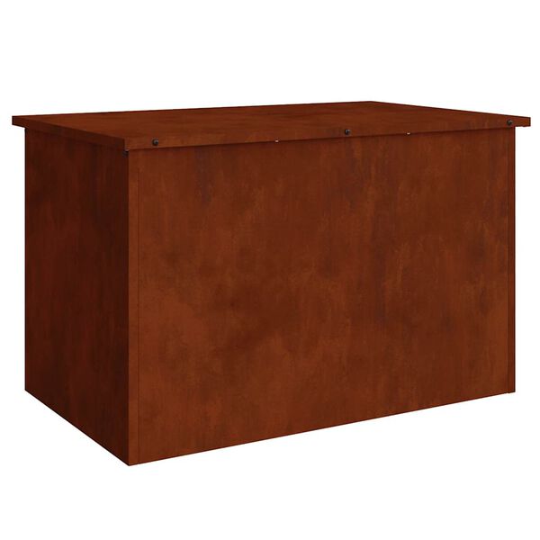 vidaXL Outdoor Storage Box Rusty 80 x 50.5 x 50 cm Steel