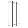 vidaXL 3-Panel Room Divider White 120x200 cm Fabric