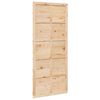 vidaXL Barn Door Brown 100 x 2.5 x 208 cm Solid Pine Wood