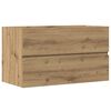 vidaXL Bathroom Hanging Cabinet Artisian Oak 80x38.5x45 cm
