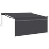 vidaXL Retractable Awning Manual Anthracite 350 x 300 cm