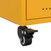 vidaXL Bedside Cabinet Mustard Yellow 36x39x43.5 cm Steel