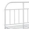 vidaXL Metal Bed Frame without Mattress with Footboard White 120x200cm