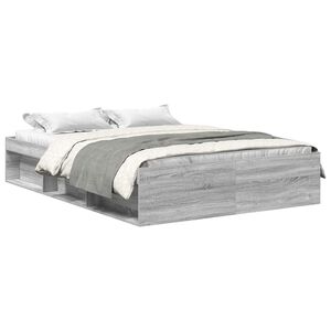 vidaXL Bed Frame without Mattress Grey Sonoma 160x200 cm