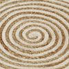 vidaXL Handmade Rug Jute with Spiral Design White 90 cm