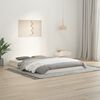 vidaXL Bed Frame without Mattress White 135x190 cm Double Solid Wood Pine