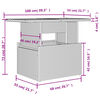 vidaXL Garden Table with Glass Top Grey 100x55x73 cm Poly Rattan