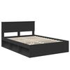 vidaXL Bed Frame with Headboard Black 140 x 200 cm Solid Pine Wood