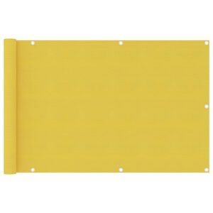 vidaXL Balcony Screen Yellow 90x400 cm HDPE