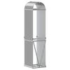 vidaXL Log Holder Light Grey 40x45x170 cm Galvanised Steel