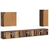 vidaXL TV Wall Cabinet Set Wall-mounted 6 pcs Old Wood