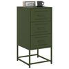 vidaXL Bedside Cabinets 2 pcs Olive Green 36x39x78 cm Steel