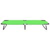 vidaXL Folding Sun Lounger Steel Green
