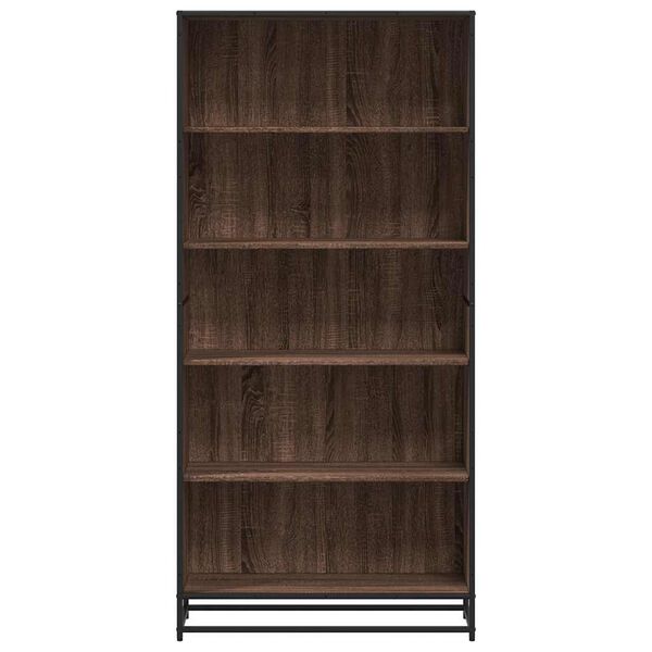 vidaXL Bookcase Brown Oak 80.5x35x170.5 cm Engineered Wood