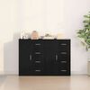 vidaXL Sideboard 2 pcs Black Oak 60 x 31 x 84 cm Engineered Wood