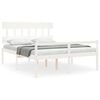 vidaXL Senior Bed without Mattress White 160x200 cm Solid Wood
