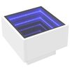 vidaXL Bedside Table with Infinity LED White 40x40x30 cm