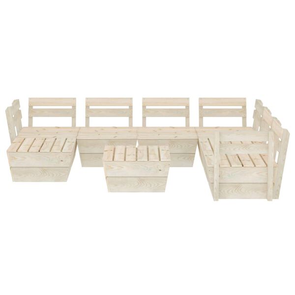 vidaXL 8 Piece Garden Pallet Lounge Set Impregnated Spruce Wood